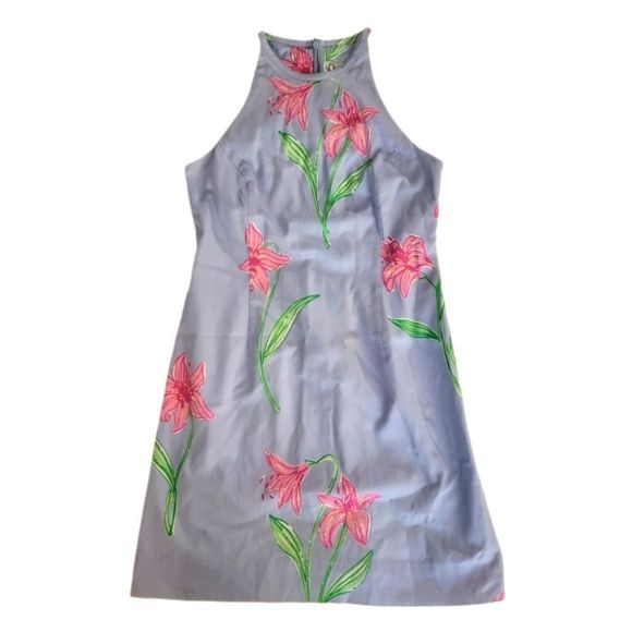 Lilly Pulitzer Dresses & Skirts - Y2K Lilly Pulitzer White Label 'Lovely Lilly' Floral Halter Dress